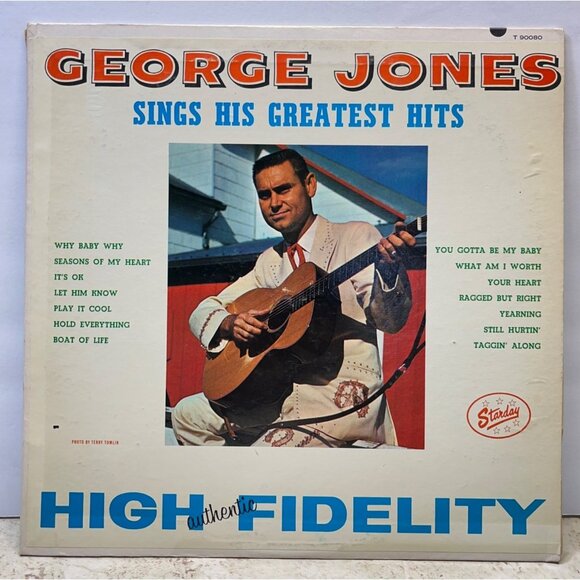 George Jones Sings His Greatest Hits LP Country Starday Mono T 90080 - Picture 4 of 6